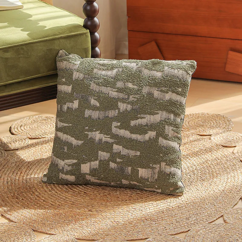 Square jacquard floral cushion cover in a choice of eight colours, measuring 45x45 cm.