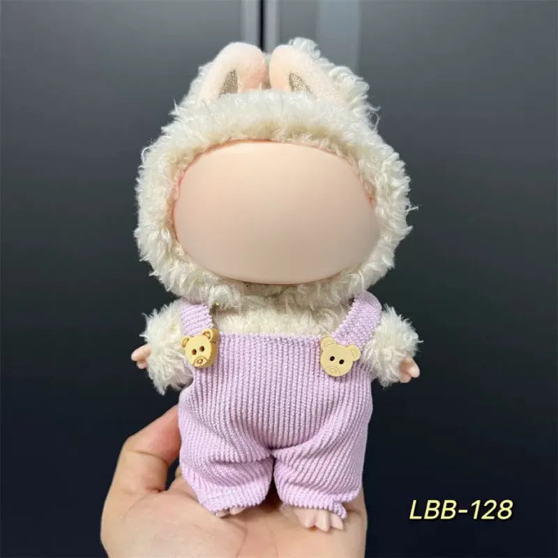 Plastic clothing set for 17cm tall vinyl doll figurine with multiple style code options