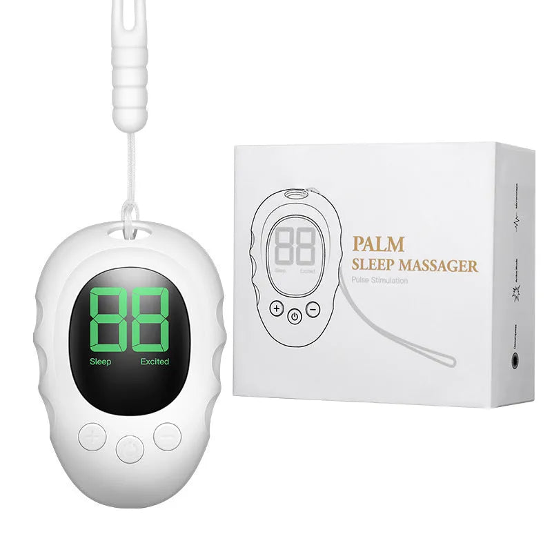 Silicone sleep aid hand grip sleep monitor in white black or green colour with charging cable