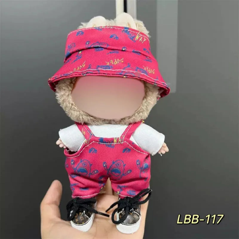 Plastic clothing set for 17cm tall vinyl doll figurine with multiple style code options
