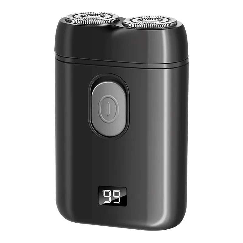 Rechargeable electric shaver with floating cutter head in black, LCD black and silver options