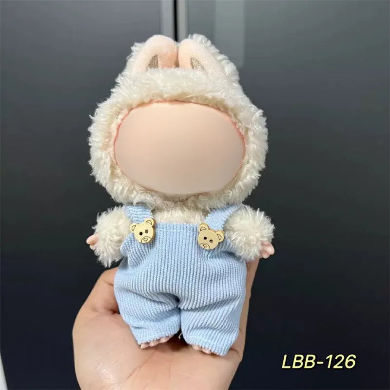 Plastic clothing set for 17cm tall vinyl doll figurine with multiple style code options