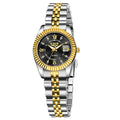 Women's quartz fashion watch in gold and silver colour options with 10mm thickness