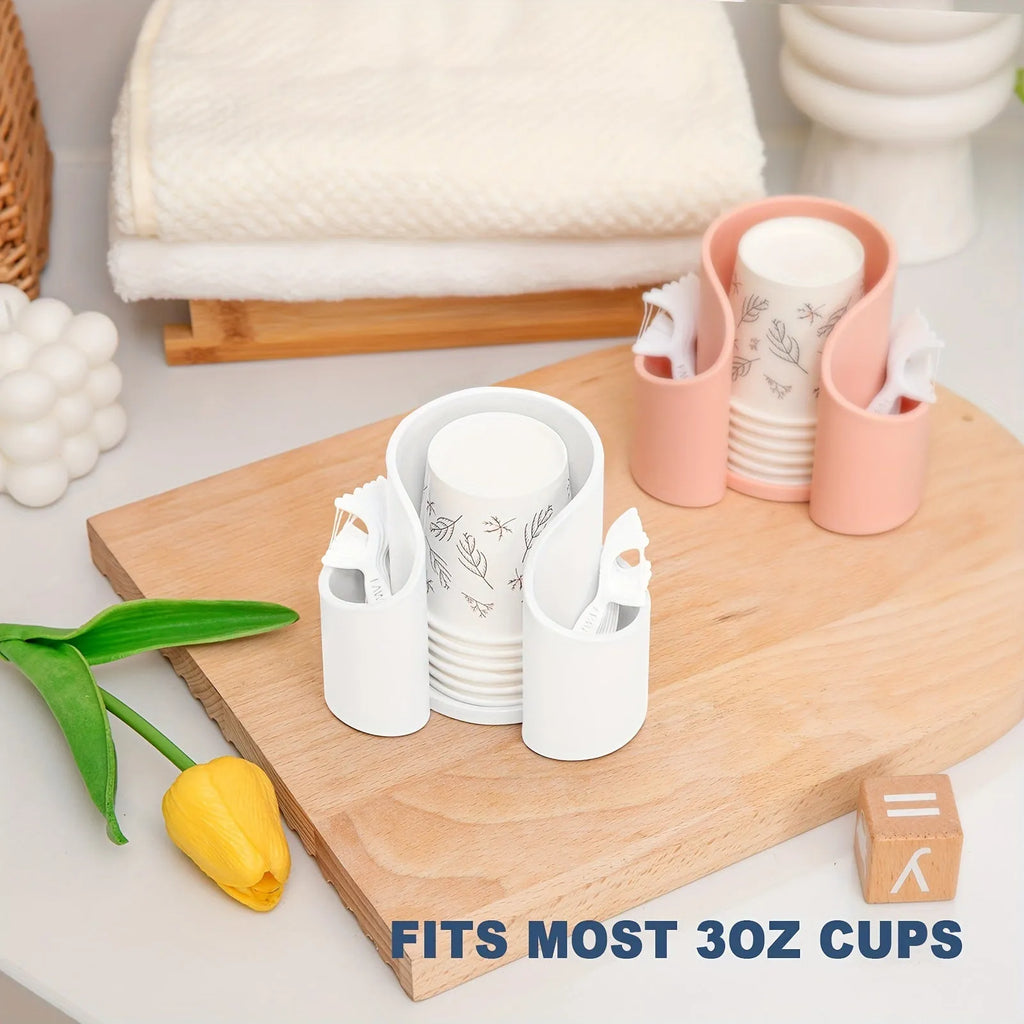 Plastic dental floss storage box in modern simplicity design showing colour options