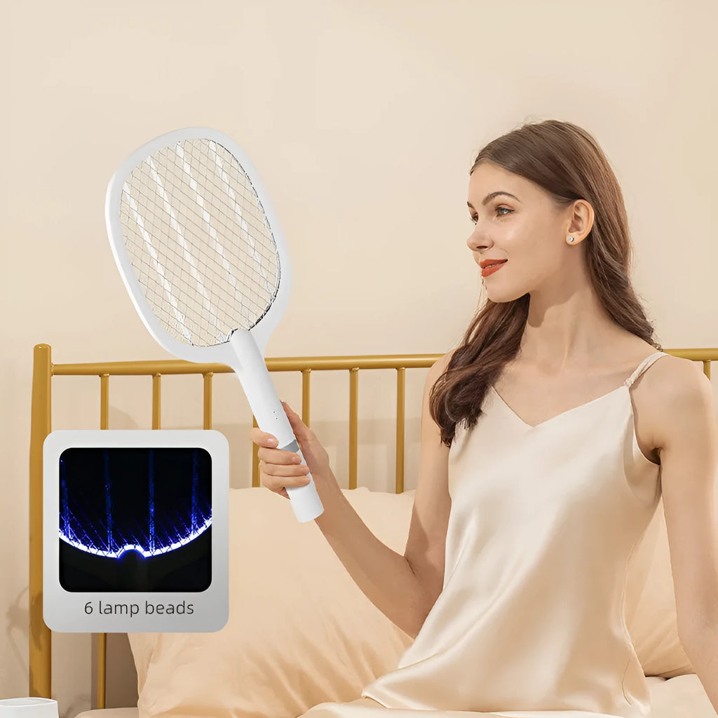 Rechargeable electric mosquito swatter with ABS plastic shell for 11-20 m² rooms