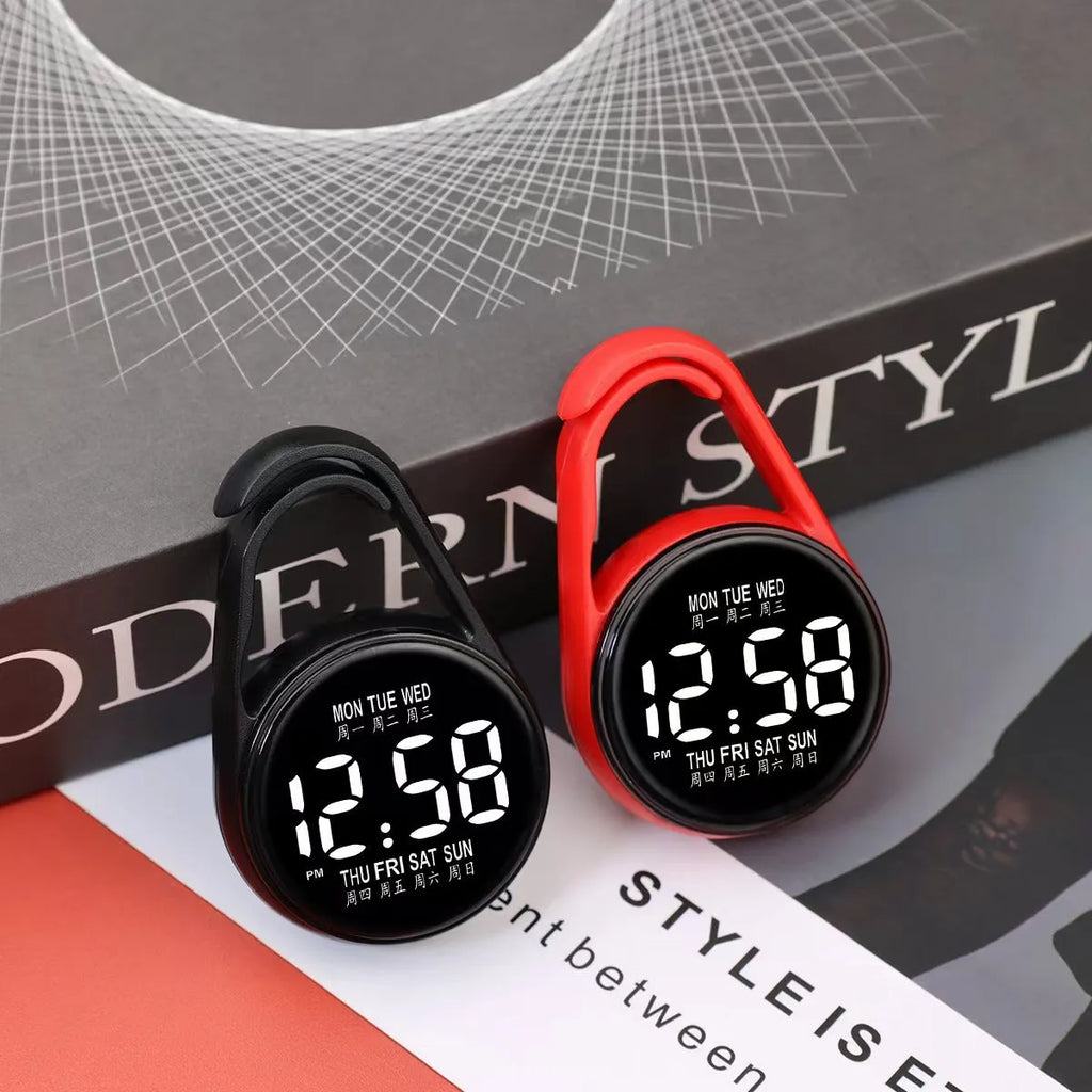 LED digital electronic watch with luminous display and plastic strap in various colour options