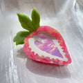 Red strawberry hairpin with pastoral style details for girls