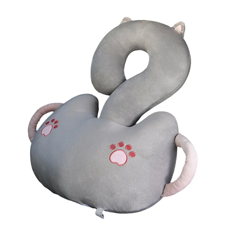 Cartoon question mark animal cushion pillow measuring 65x65cm in six character colour options