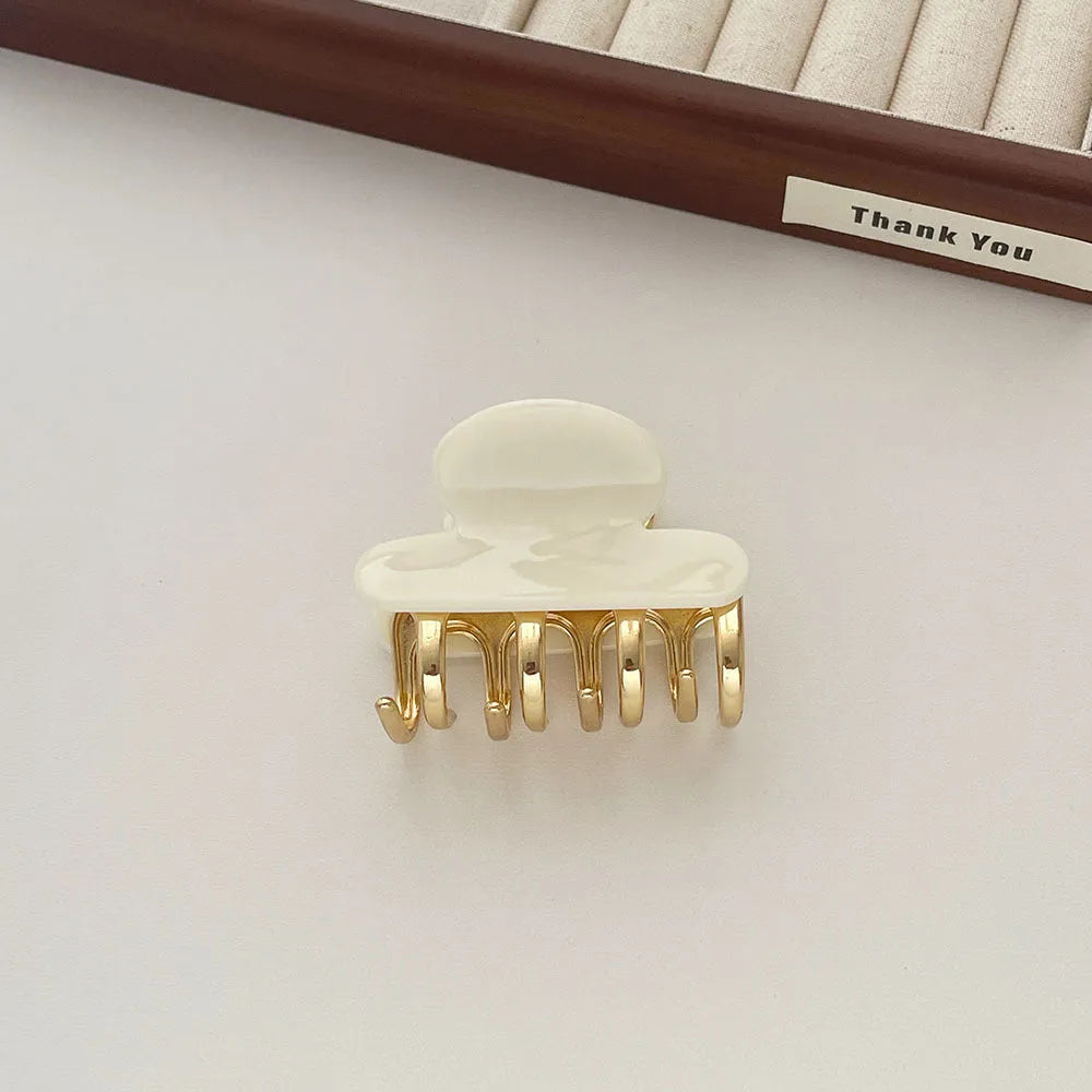 Dopamine retro acetate metal grip hair barrettes in four colour variations