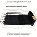 Retractable carbon steel dish rack for knives and forks with foldable design