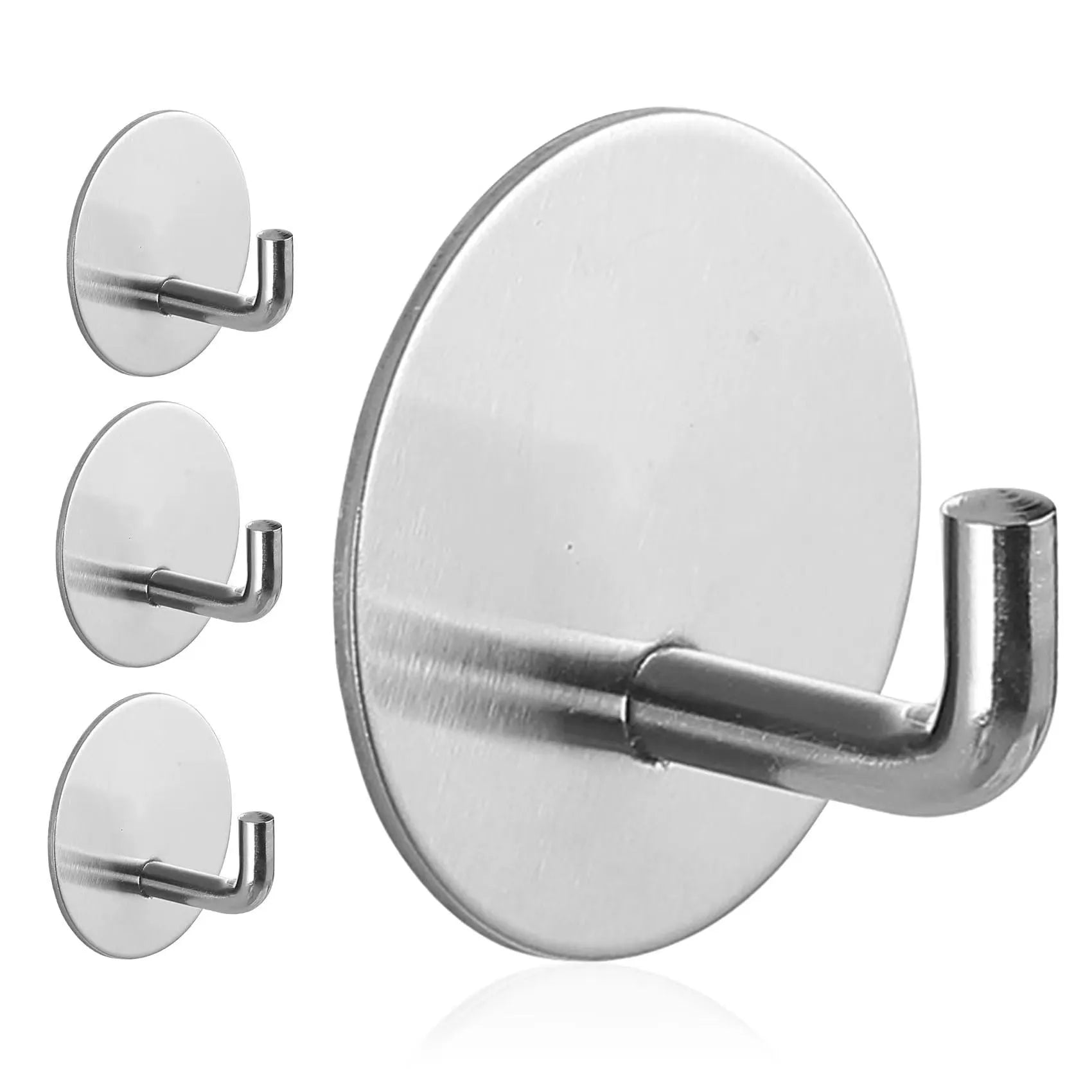 Stainless steel self-adhesive hook in black and polished finishes with 3kg load capacity
