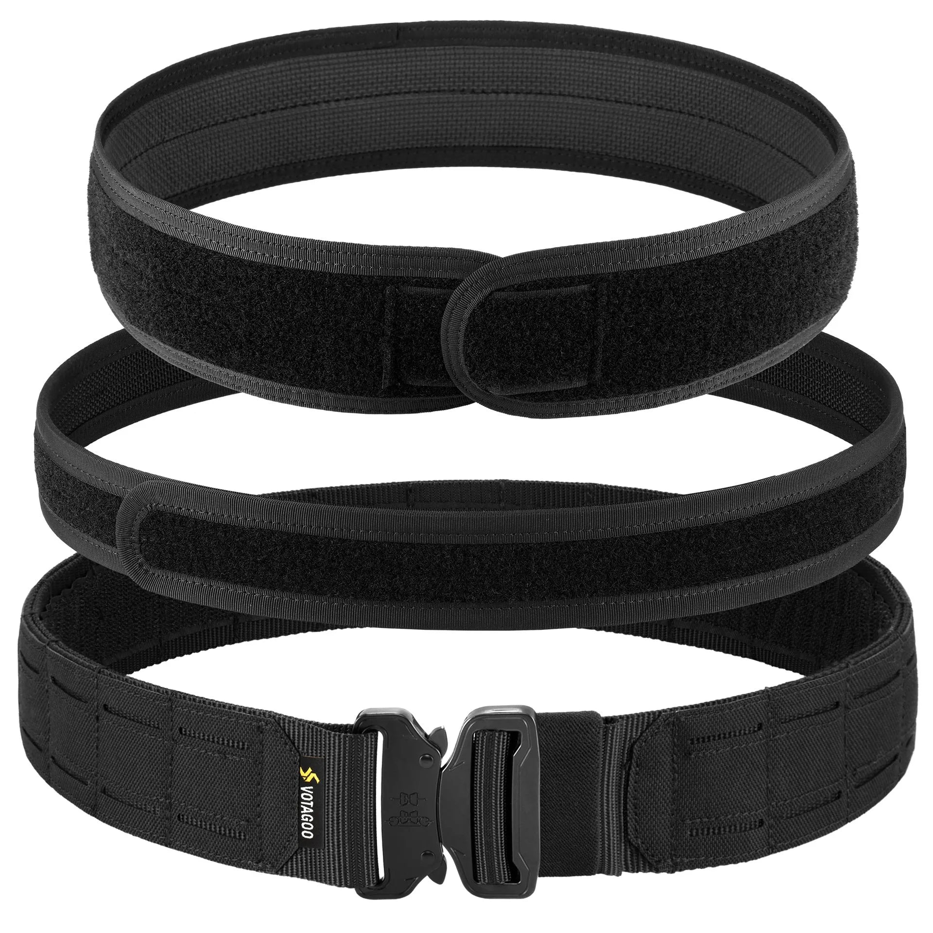 VOTAGOO 2-inch tactical belt with quick-release buckle in CP camouflage, black or grey-brown