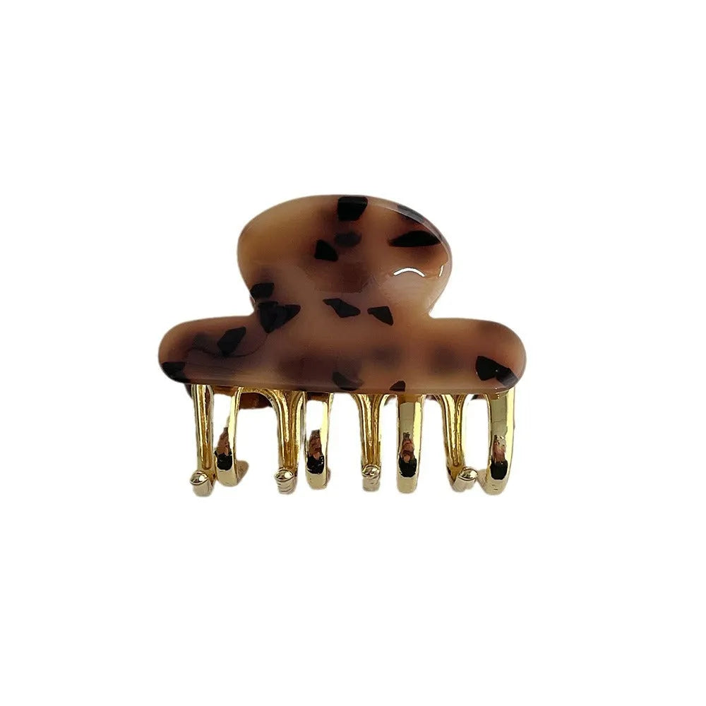 Dopamine retro acetate metal grip hair barrettes in four colour variations