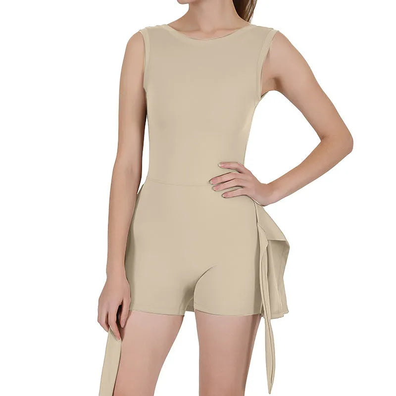 Women's sports skirt tennis suit in chemical fibre blend with nylon-spandex lining, available in seven colours
