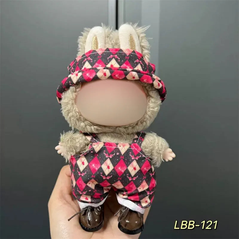 Plastic clothing set for 17cm tall vinyl doll figurine with multiple style code options