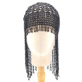 Belly dance headwear hair ornament with beaded alloy construction and long tassels