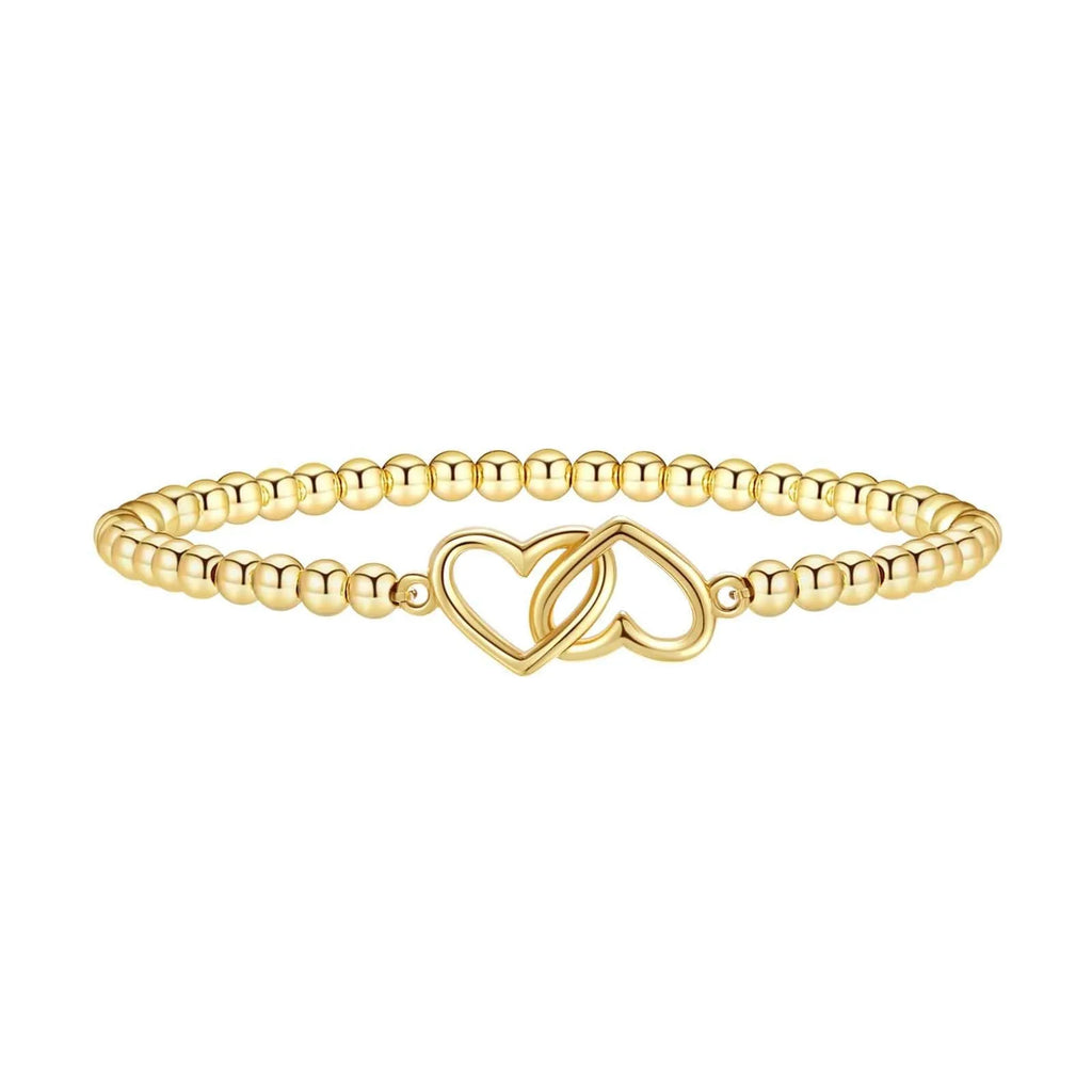 Women's adjustable stainless steel bracelet with a round geometric bead in a selection of colours.