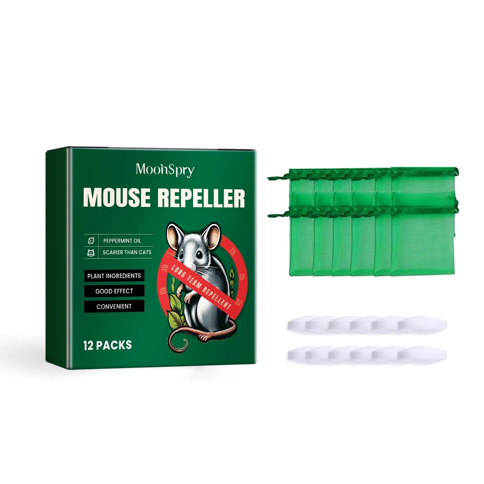 60ml natural rat repellent spray bottle with essential oil formula for home, car and outdoor use