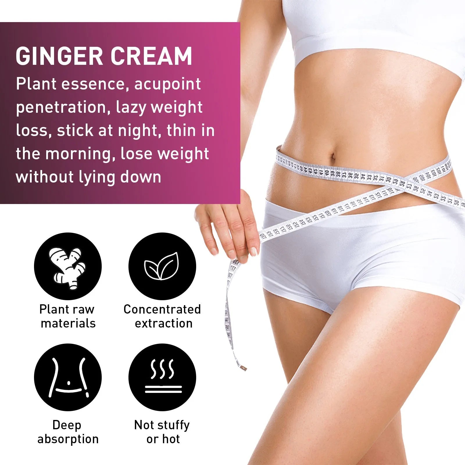 15g jar of ginger body shaping cream for thigh tightening and slimming