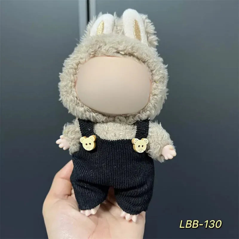 Plastic clothing set for 17cm tall vinyl doll figurine with multiple style code options
