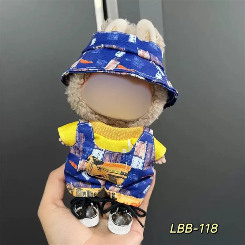 Plastic clothing set for 17cm tall vinyl doll figurine with multiple style code options