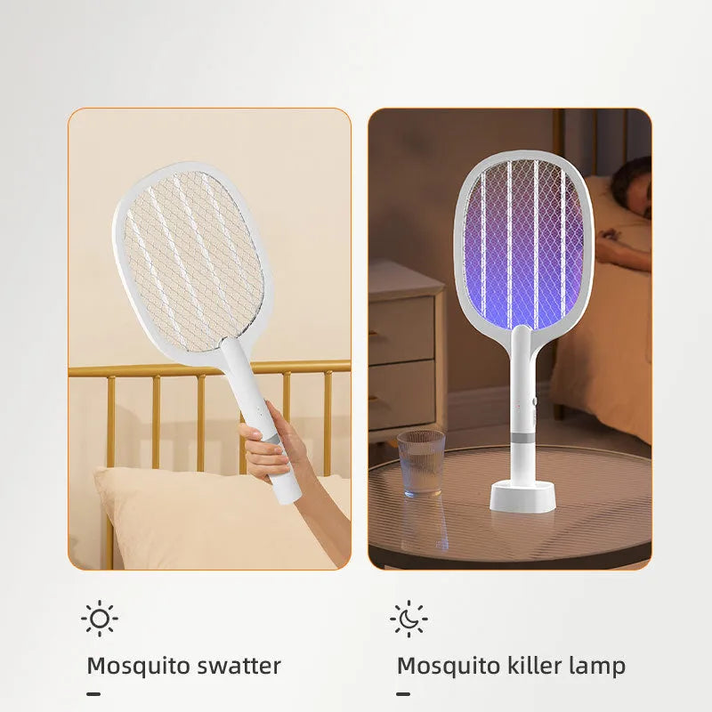 Rechargeable electric mosquito swatter with ABS plastic shell for 11-20 m² rooms