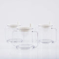 Transparent PP plastic drinking cup with 301-400ml capacity, 14cm tall.