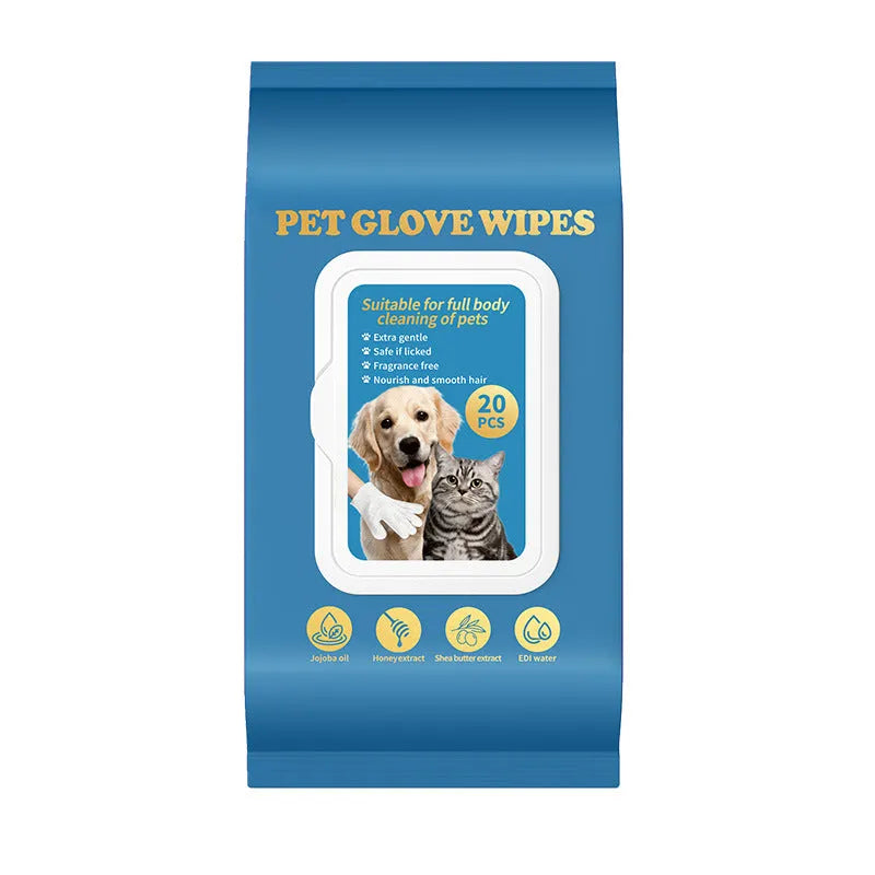 Disposable pet gloves for cat and dog bath cleaning in multi-pack options