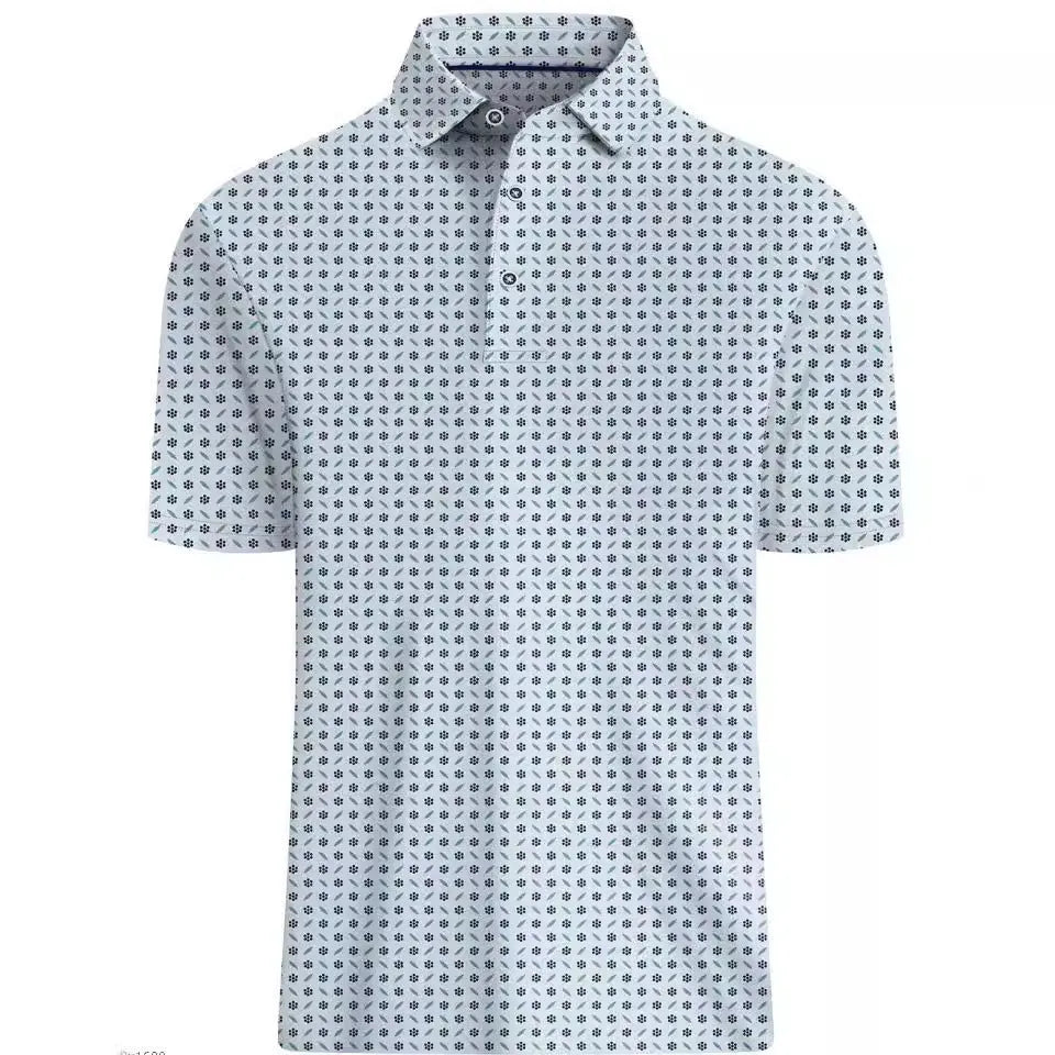 Men's 3D printed short sleeve t-shirt in Japanese retro style with zipper decoration on mesh fabric.