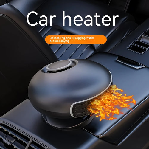 Car warm air blower heater with black ABS casing and electrical cable for vehicle defrosting