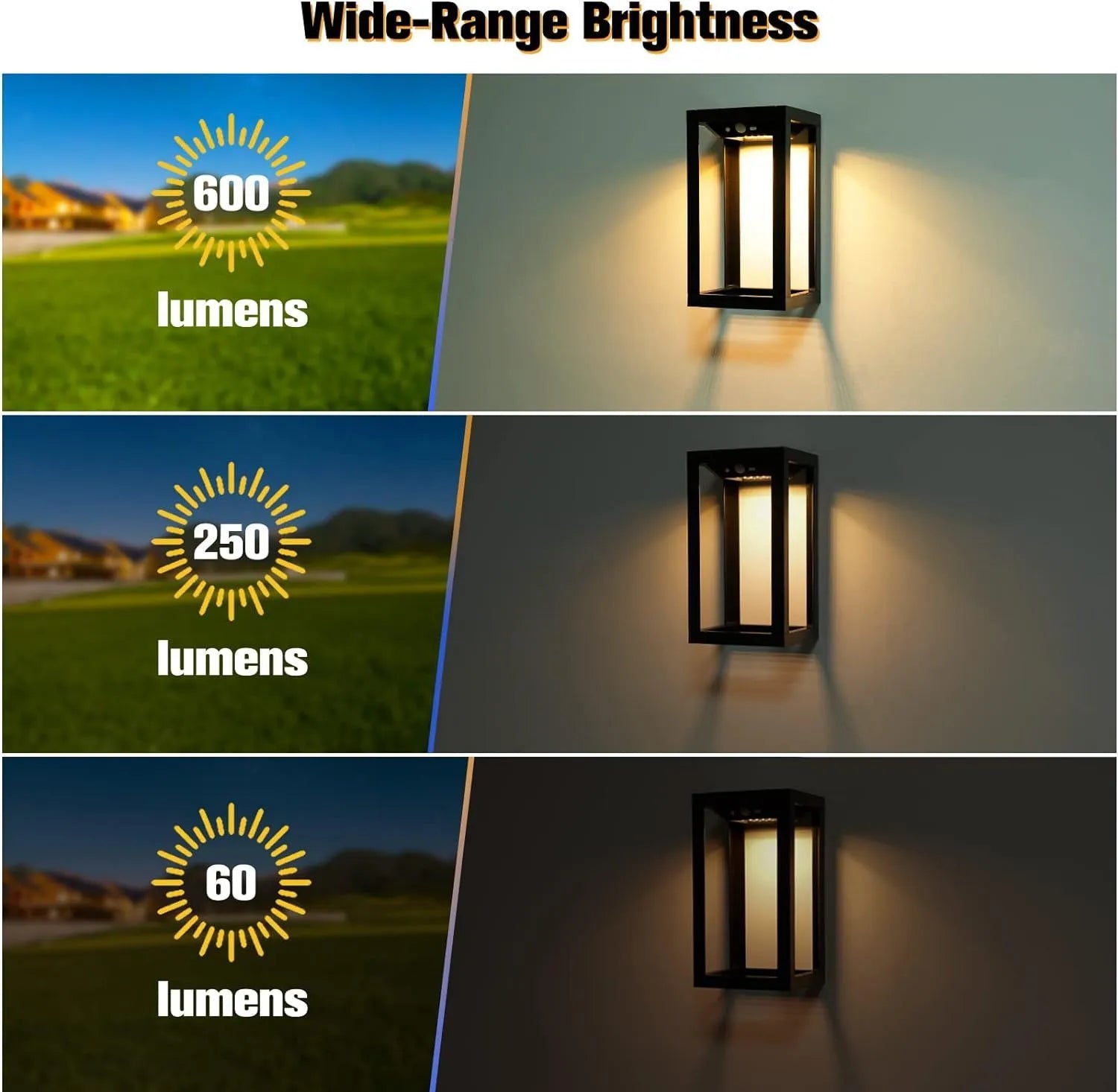 Modern Chinese outdoor solar wall lamp with plastic shell and IP65 waterproof rating for garden illumination