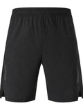 Men's forest green spandex casual shorts with mid-waist and five-point design