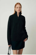 Loose lapels wool bandage dress in black or mountain rain grey for autumn and winter