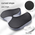 Curved bevel car seat cushion in beige colour with memory foam for tailbone support during driving