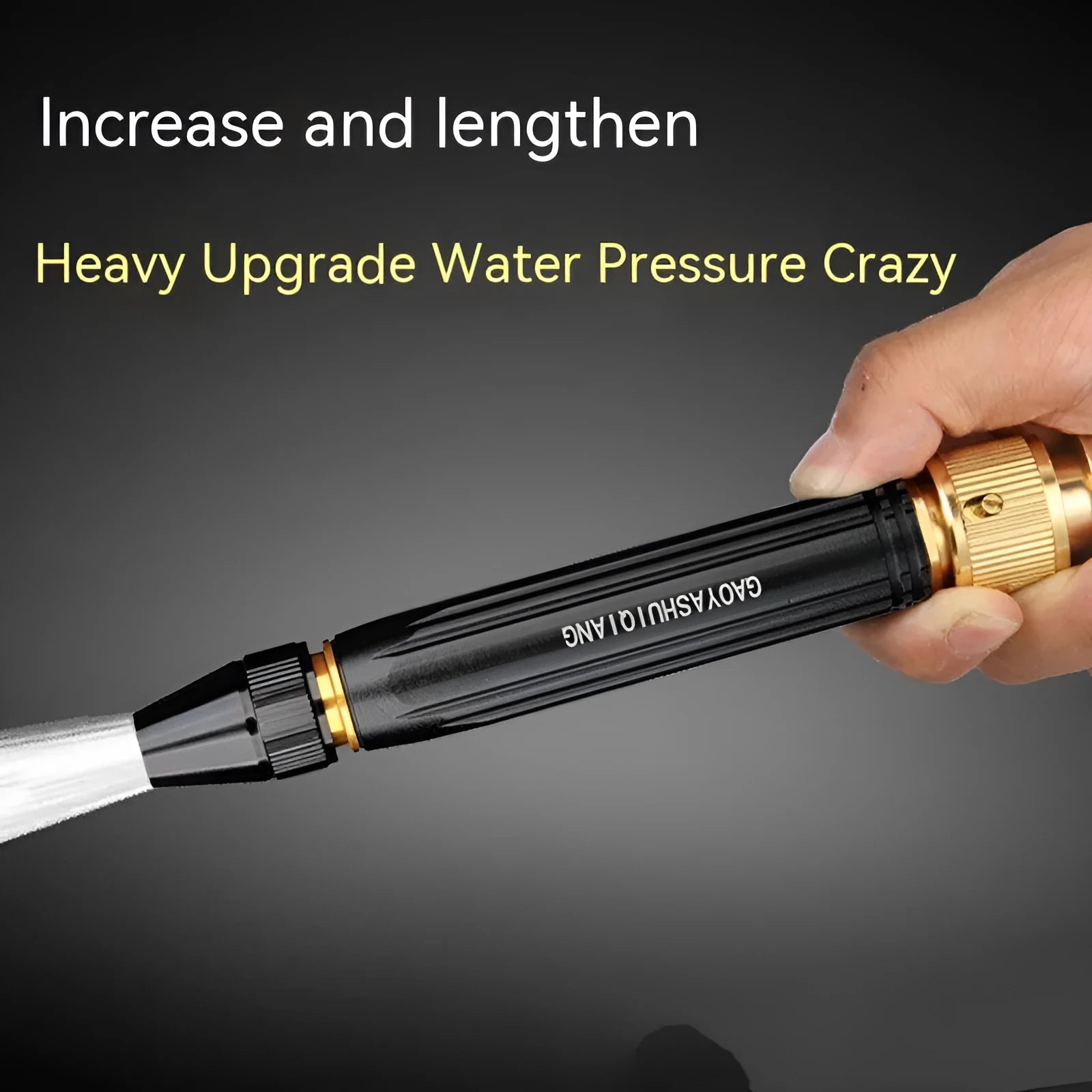 Black diamond car wash water spray gun with 17.7 cm length for vehicle cleaning