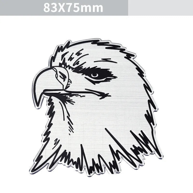 Aluminium car body sticker decorative metal badge in various animal designs.
