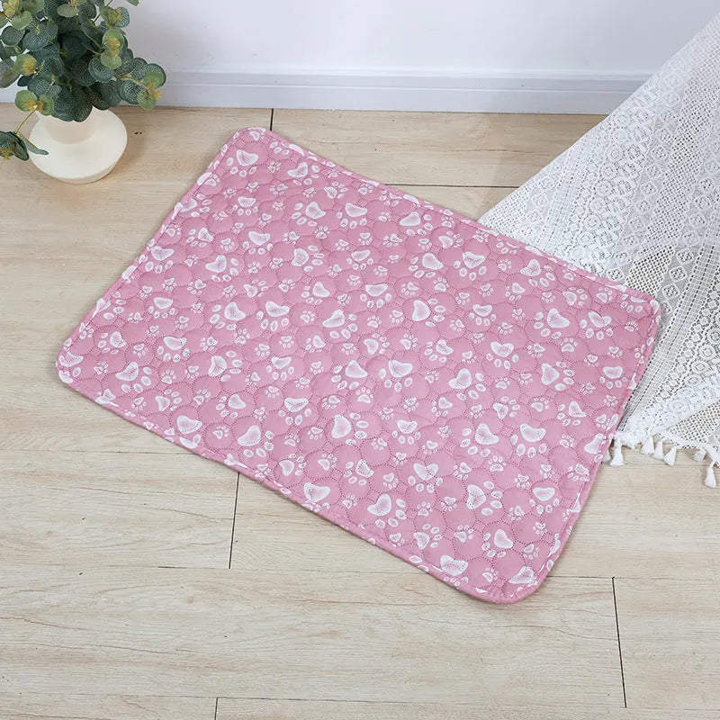 Reusable washable waterproof pet urine pad with animal pattern in multiple size options
