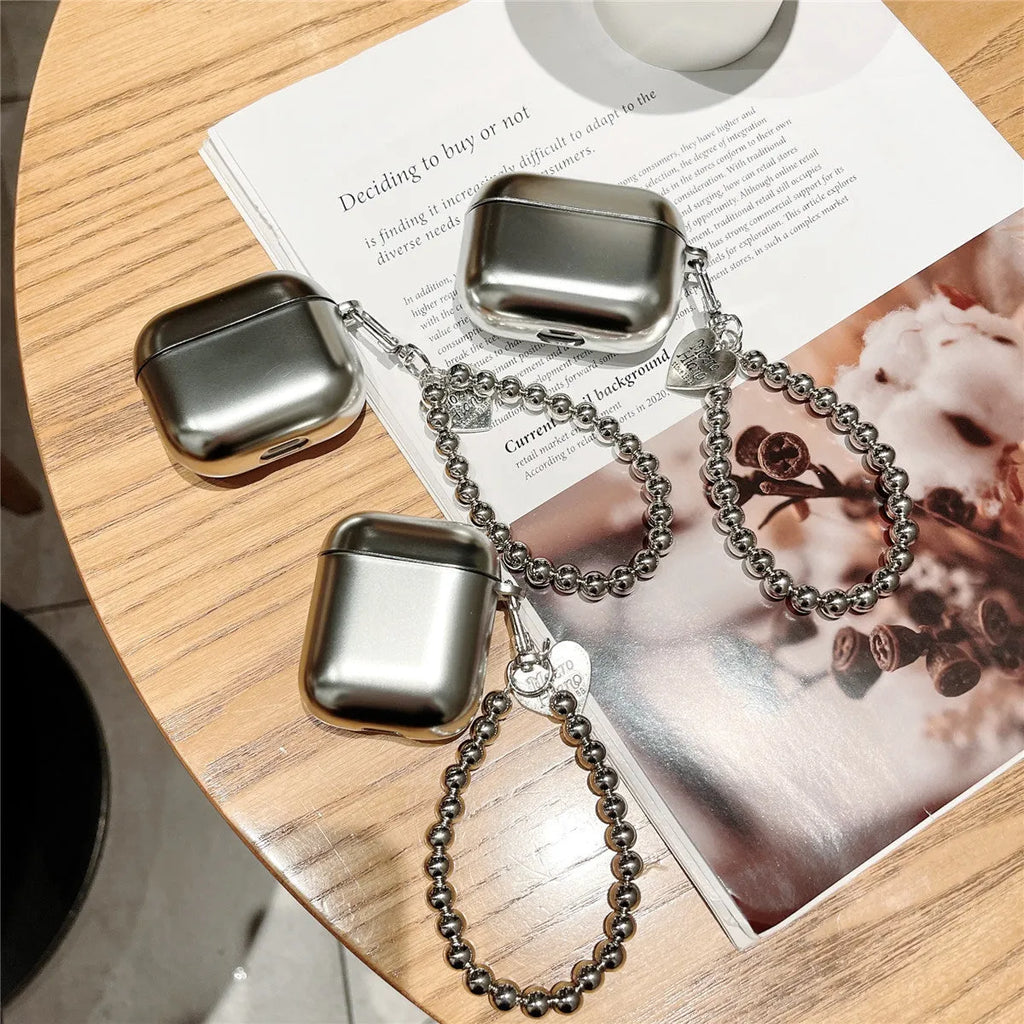 Matte plating TPU protective case for AirPods Bluetooth headsets with electroplated finish