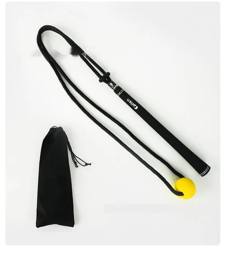 Black silicone elastic golf swing practice rope trainer for technique correction