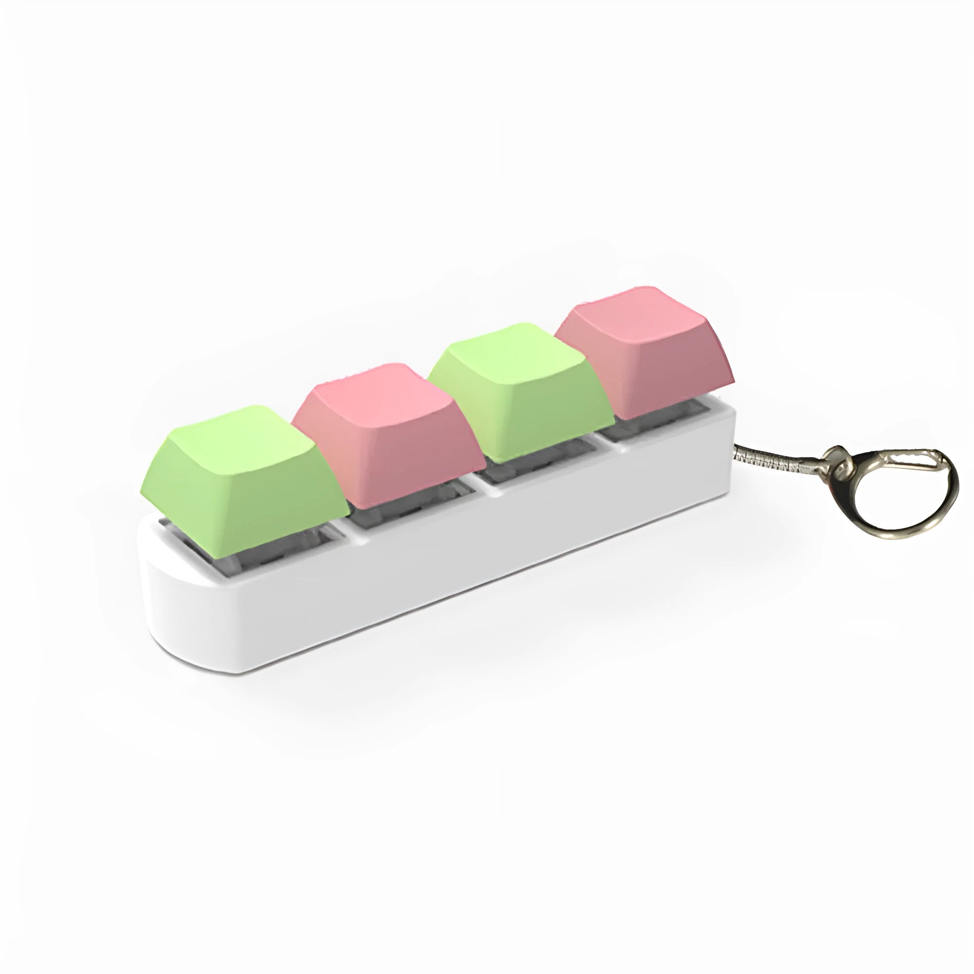 4-key mechanical keyboard switch tester with transparent bottom shell and 2.5m cable