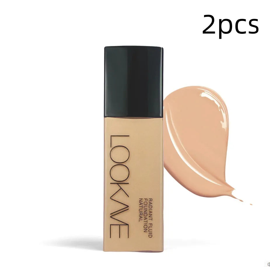 LOOKAVE Matte Liquid Foundation bottle with waterproof brightening formula in 21c size