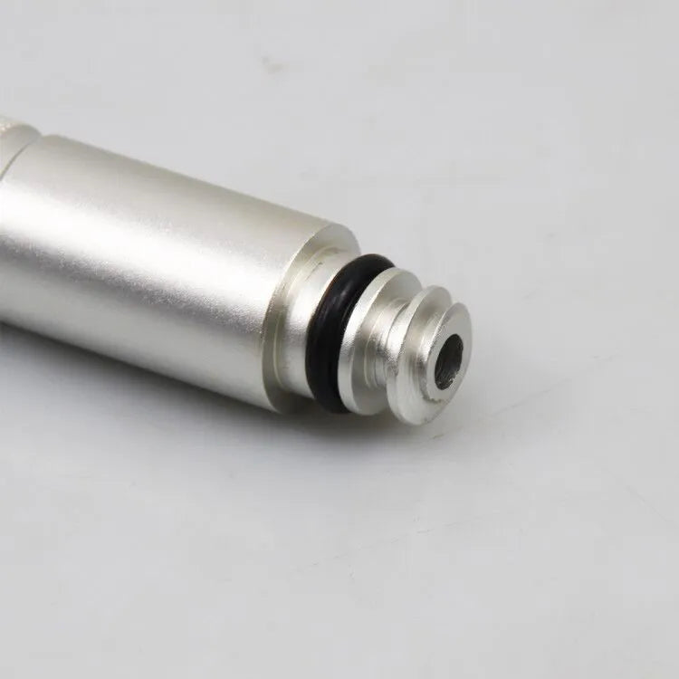 Silver metal transmission refuelling joint adapter tool for automotive gearbox oil changes