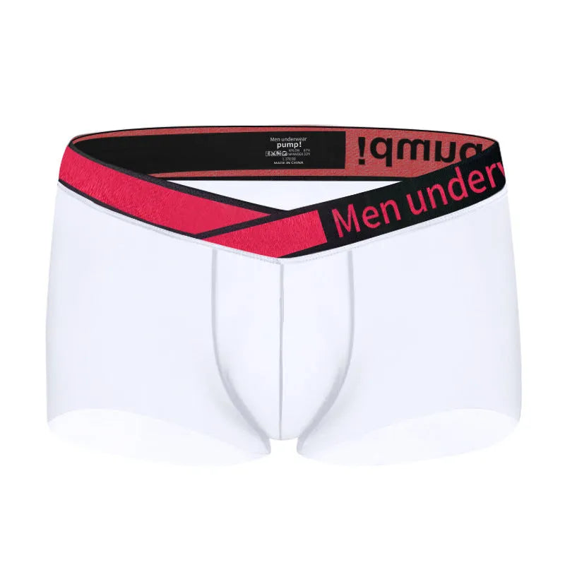 Men's low waist seamless nylon underwear in black with gradient laser detailing