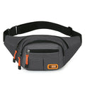 Slanted large capacity chest bag in nylon, shown in available colours: black, blue, gray, green.