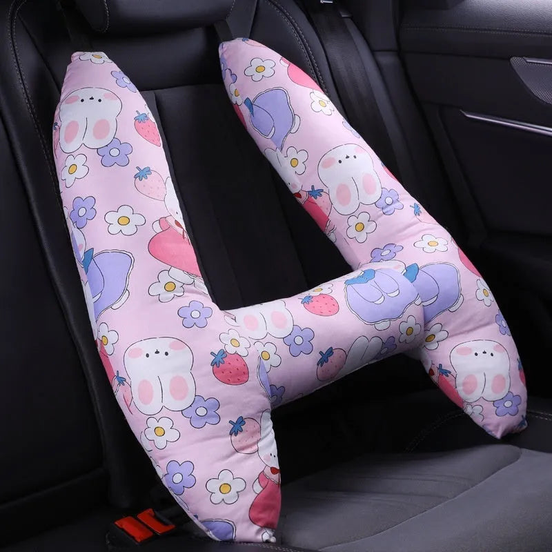 55x70cm automotive headrest car sleeping pillow with character patterns