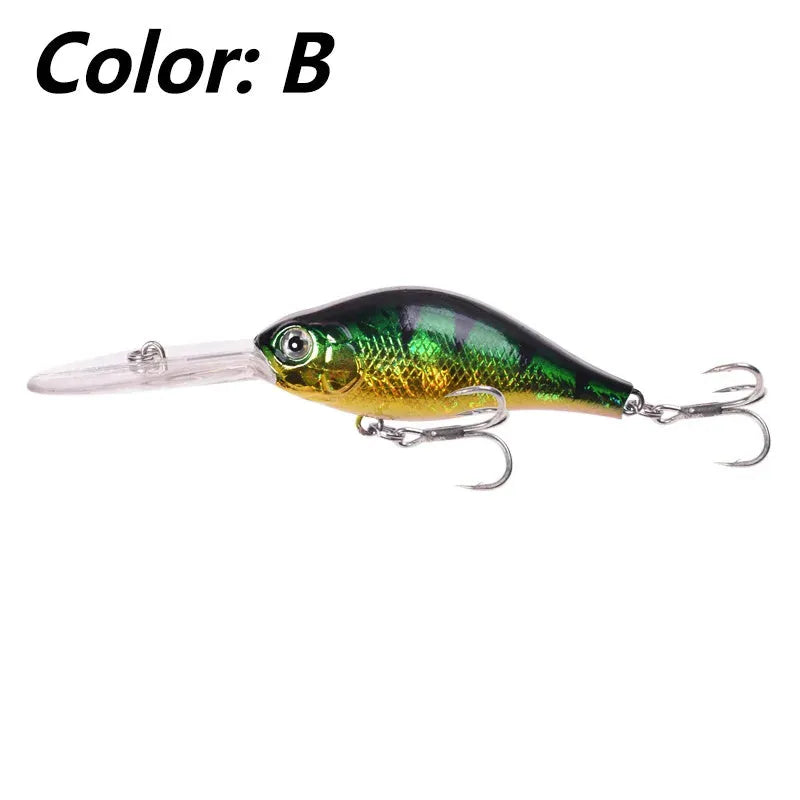 Floating Rock Little Fat Man deep diving fishing lure with long tongue board design in multiple colours