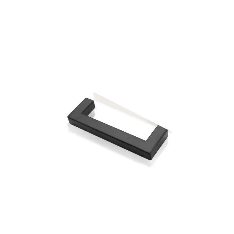 Stainless steel square pipe cabinet door handle in brushed silver finish
