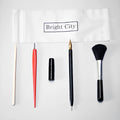 Scraping painting tools kit with white card paper, scraping pens, brushes, and art accessories for scratch artwork