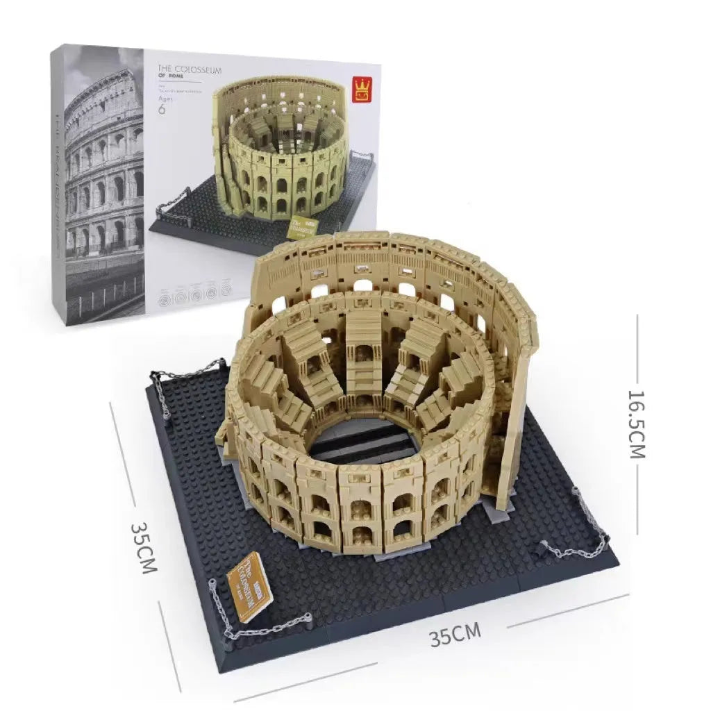 Wange ABS plastic small particle building blocks set with international architecture models