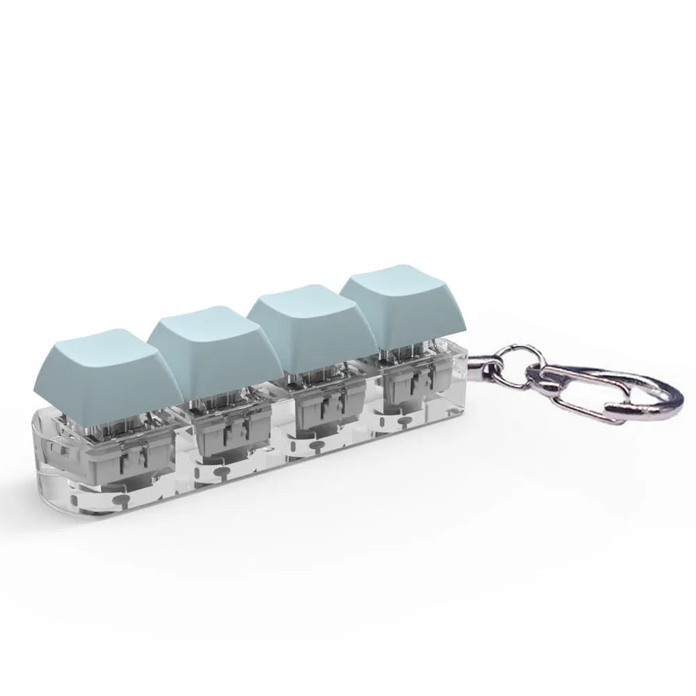 4-key mechanical keyboard switch tester with transparent bottom shell and 2.5m cable